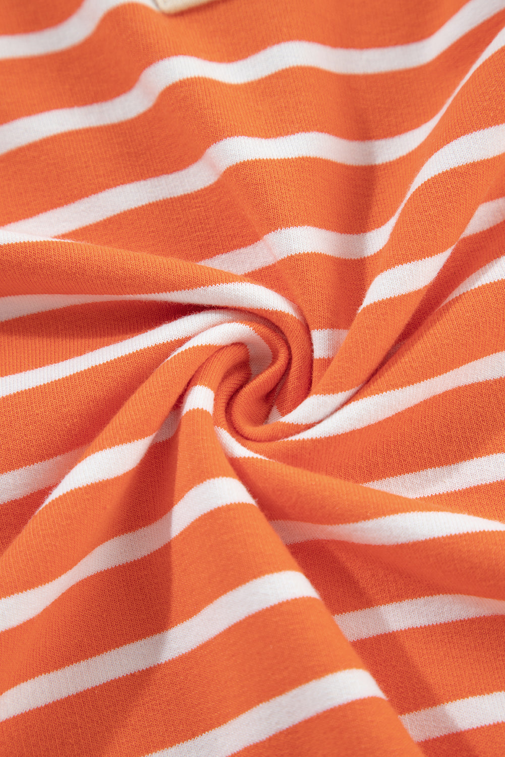 Orange Stripe Colour Block Loose Fit Collared Drop Shoulder Sweatshirt eAura
