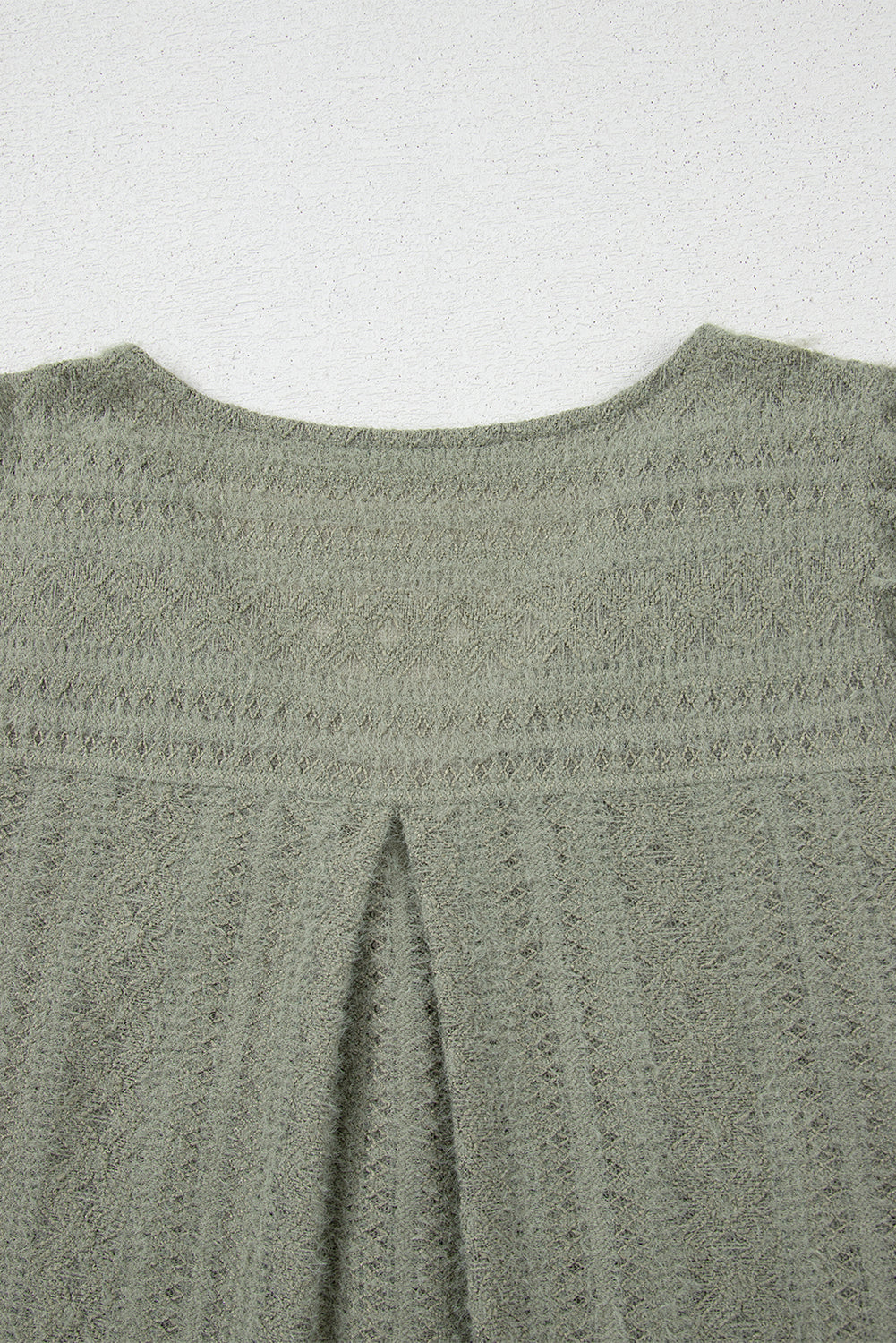 Laurel Green Flutter Sleeve Lace V Neck Shirt eAura