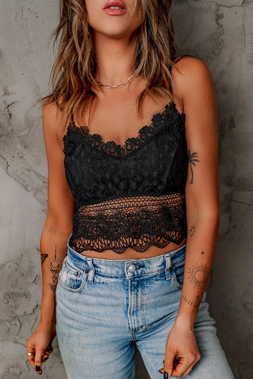 Black Lace Bralette Crop Top eAura