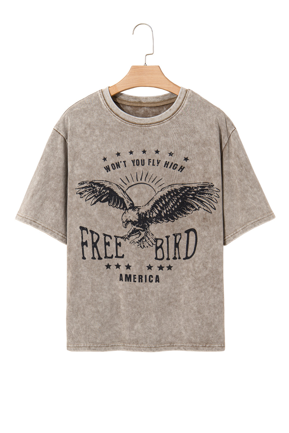 AMERICA FREE BIRD Vintage Graphic Mineral Washed Tee eAura