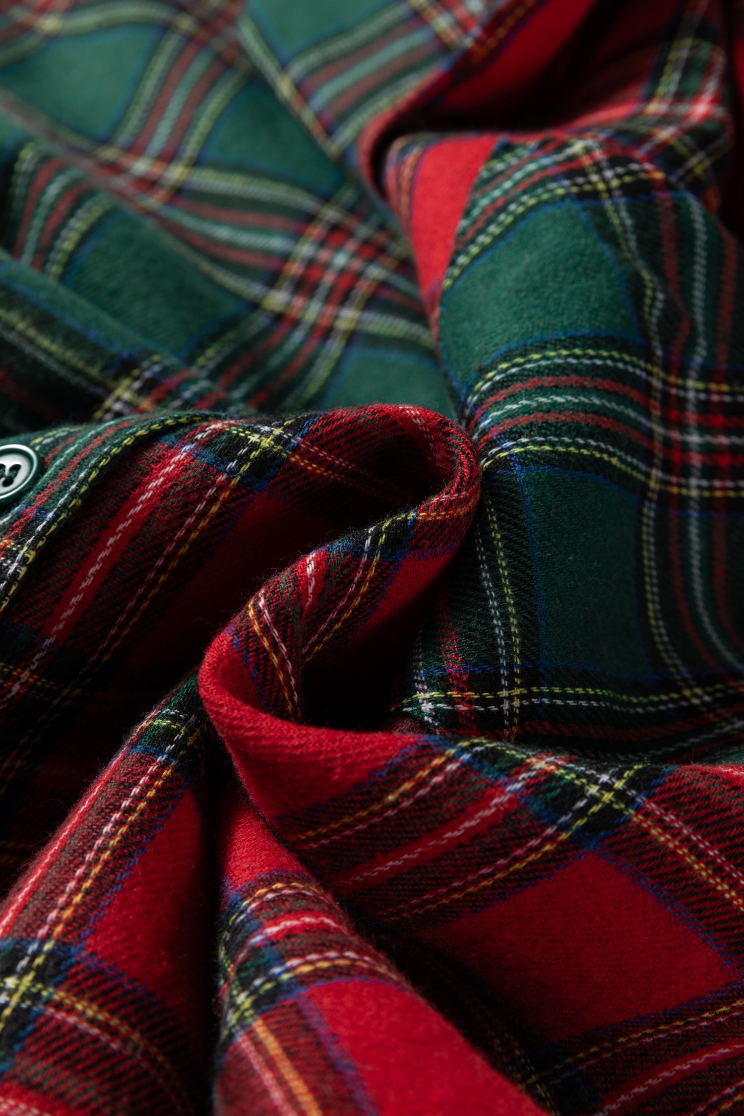 Plaid Contrast Christmas Holiday Long Sleeve Shirt and Shorts Pyjamas - eAura