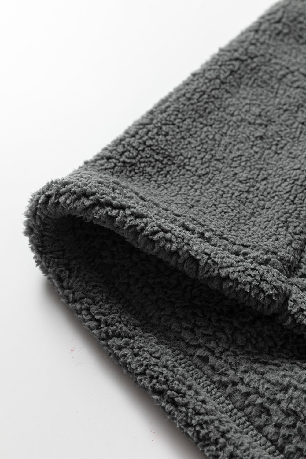 Grey Fuzzy Drawstring Hoodie Loungewear Co-ord Set - eAura