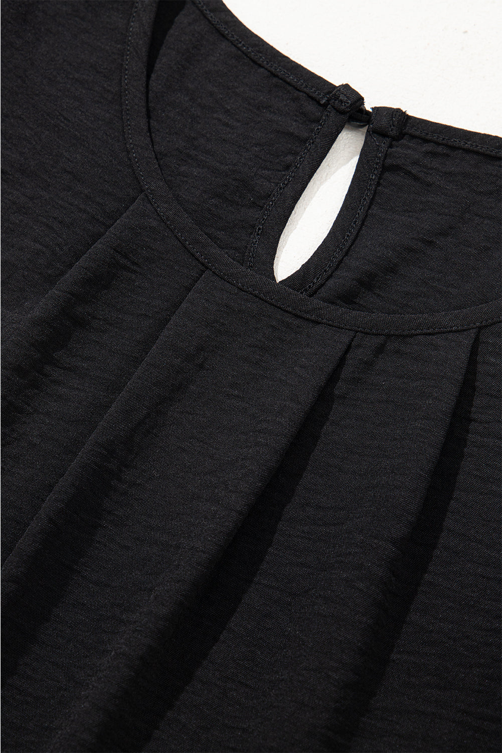 Flounce Sleeve Pleated Textured Blouse eAura