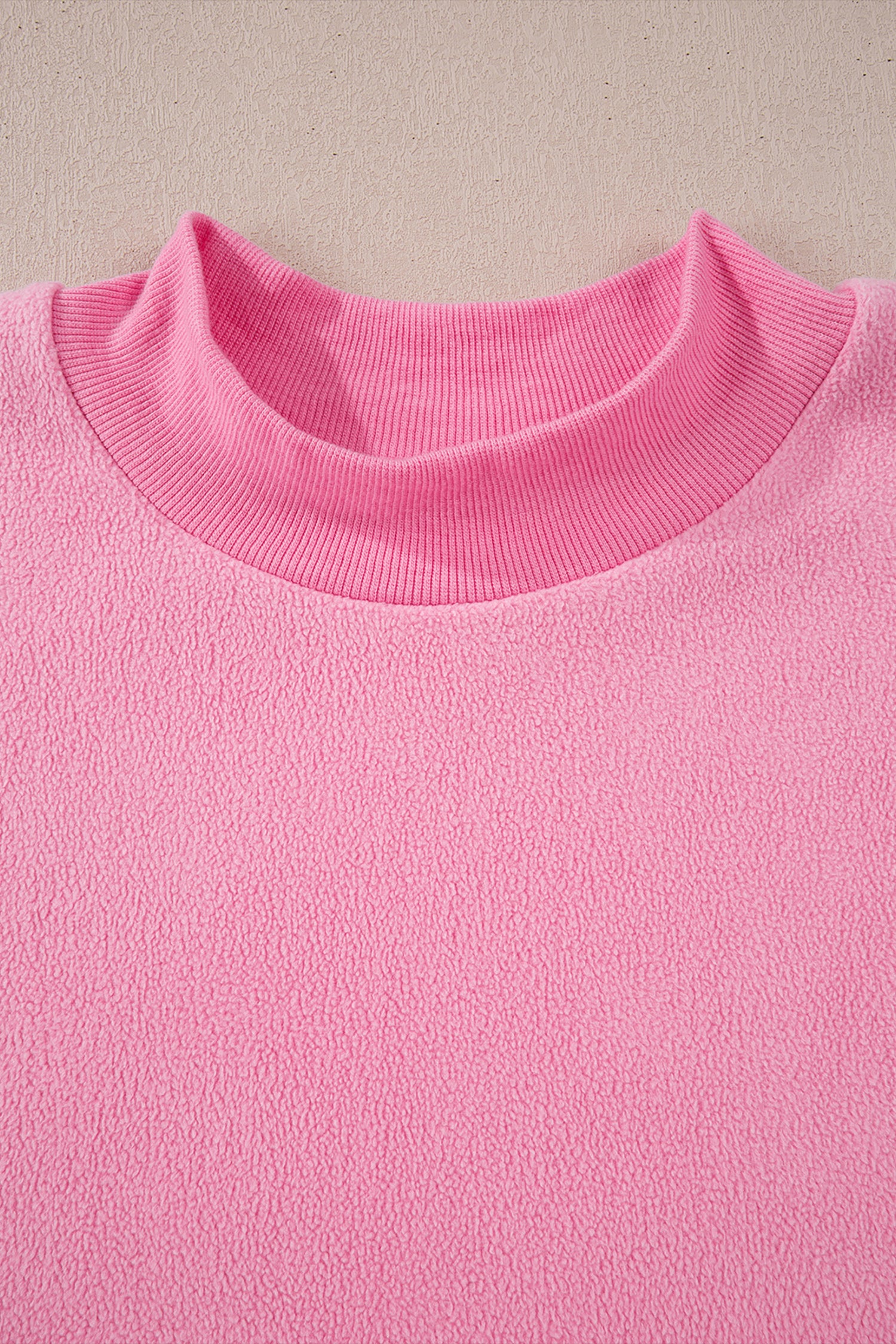 Carrot Oversize Drop Shoulder Reversible Mock Neck Sweatshirt – Orange