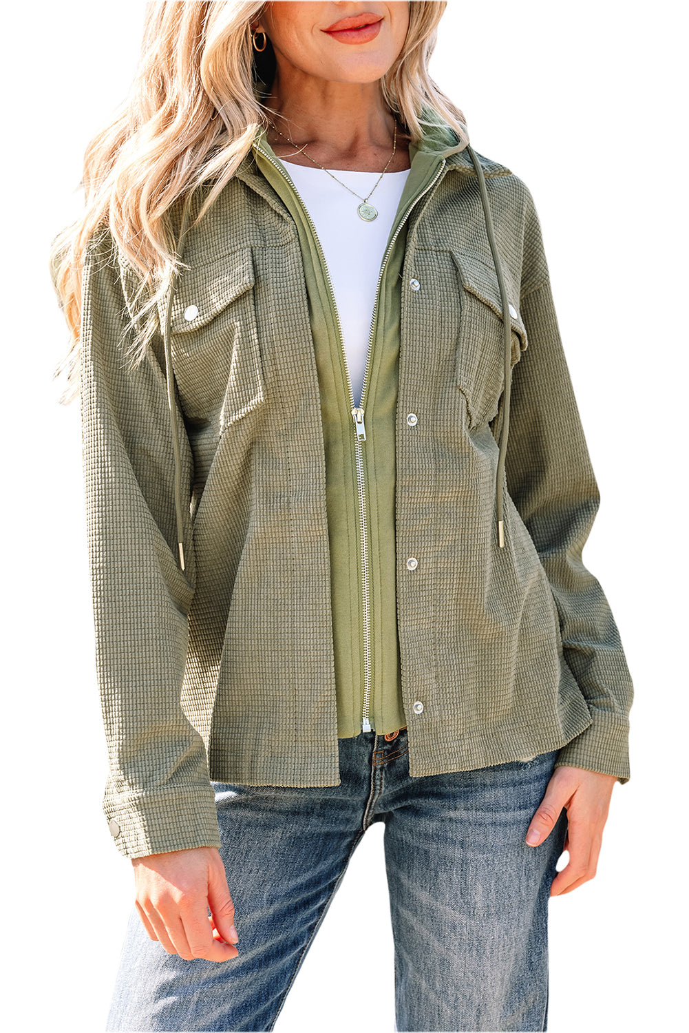 Textured Hooded Jacket - eAura