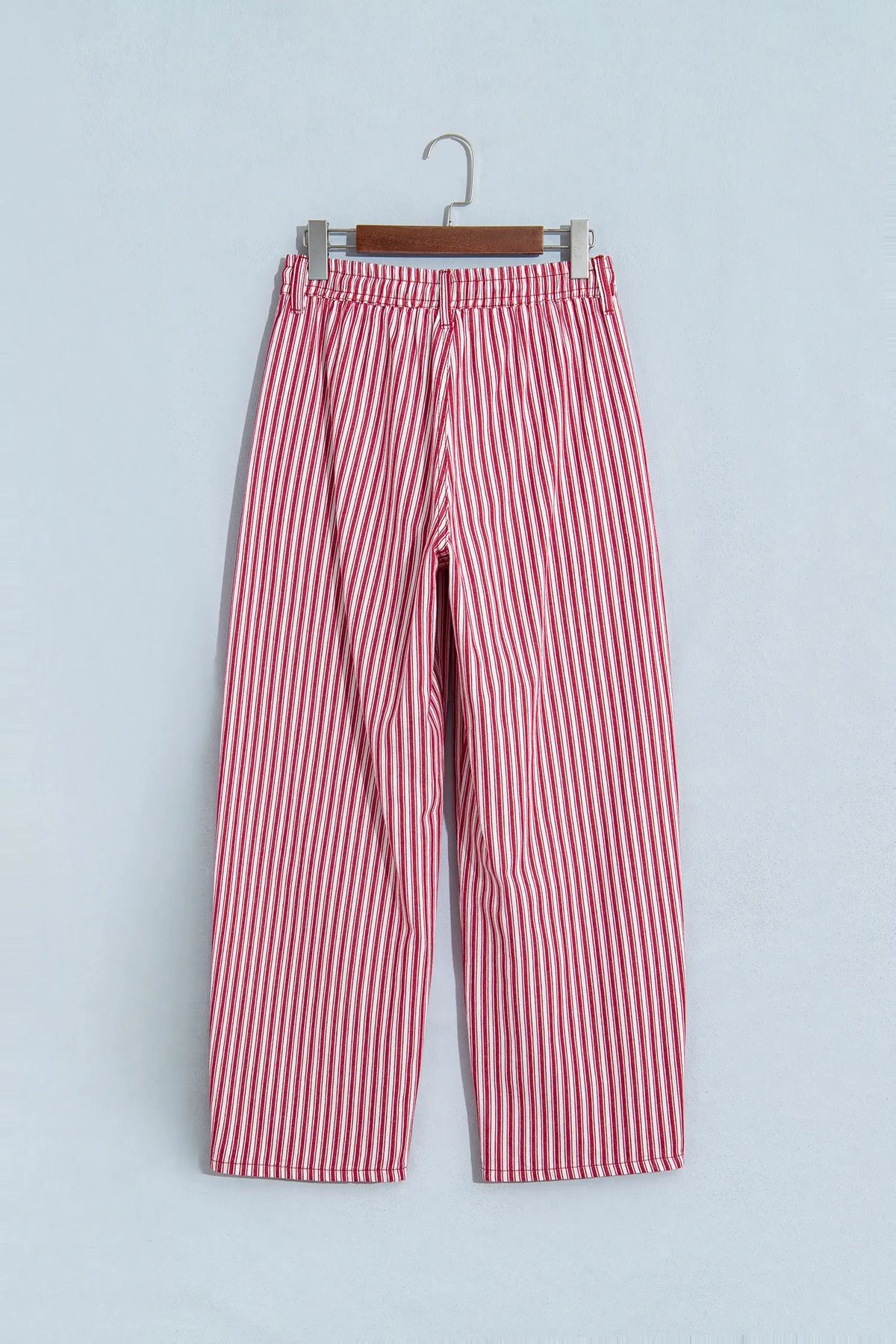 Drawstring Casual Loose Pants – Red Stripe