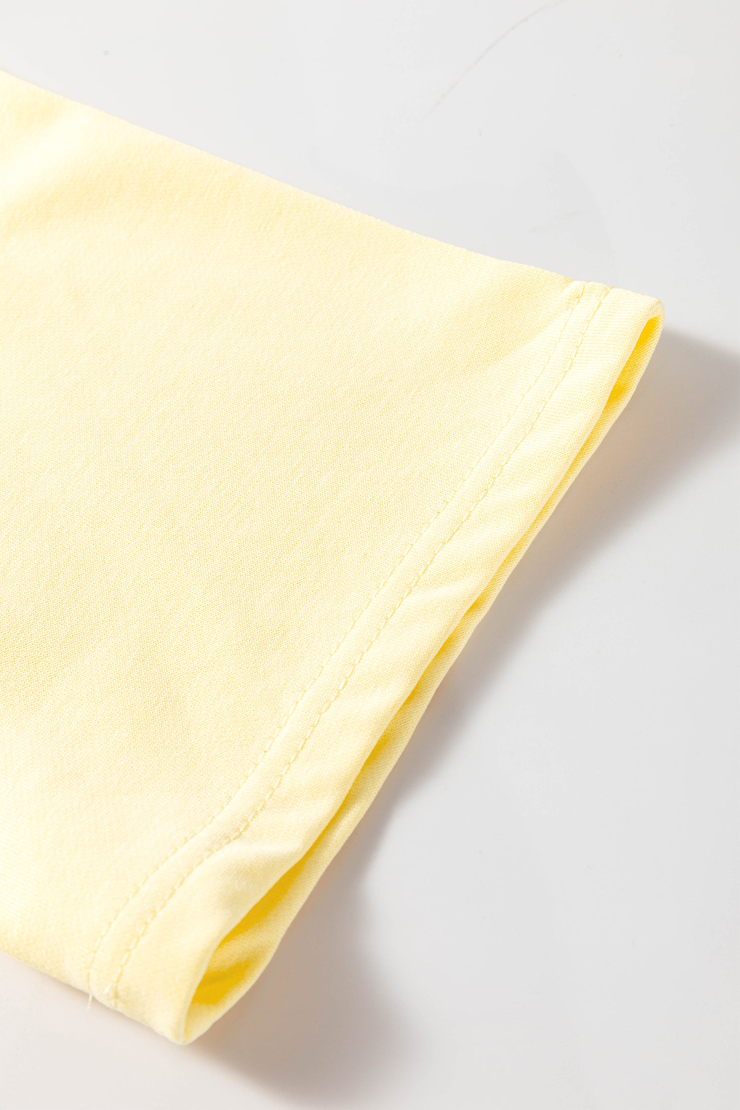 Eyelet Lace Sleeve T-Shirt Dress – Yellow Cream