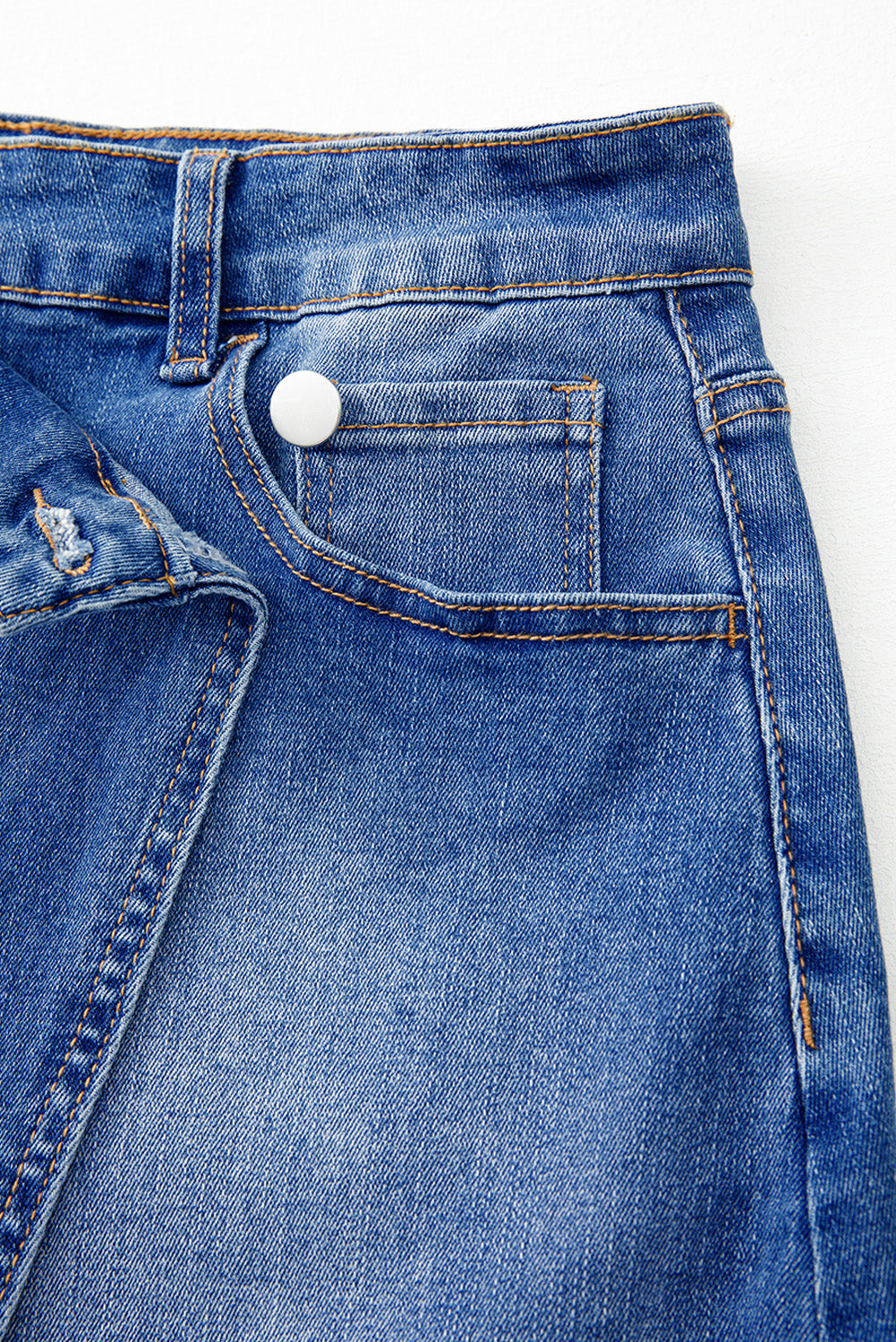 Ashleigh Blue Wrapped Crossed Waist Denim Mini Skirt eAura