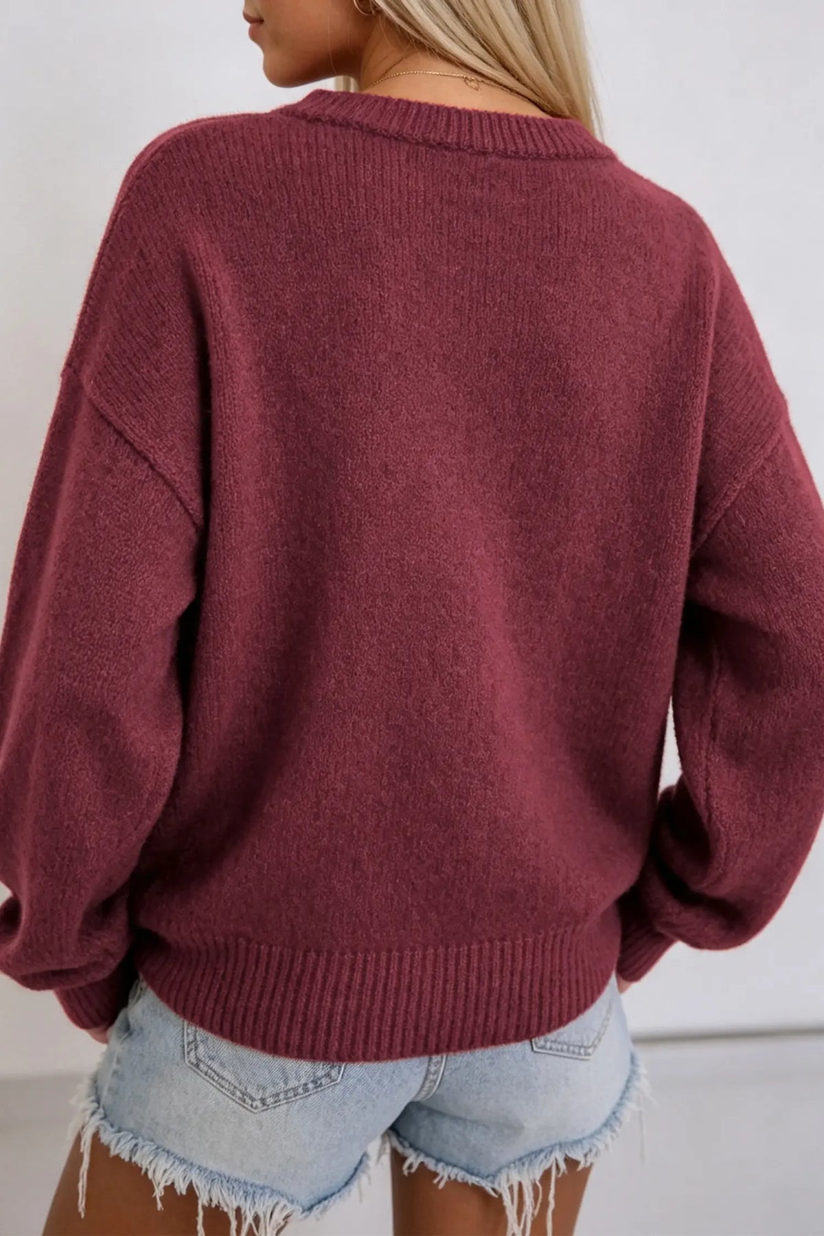 Sequined Christmas sweater - Candy cane festive jumper