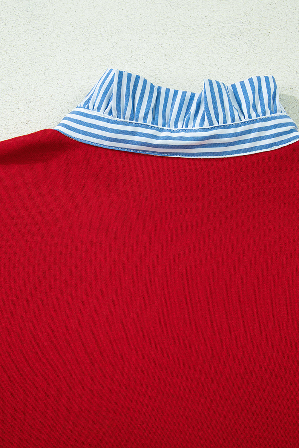 Striped Collar Bow Sweatshirt and Shorts Co-ord Set - eAura
