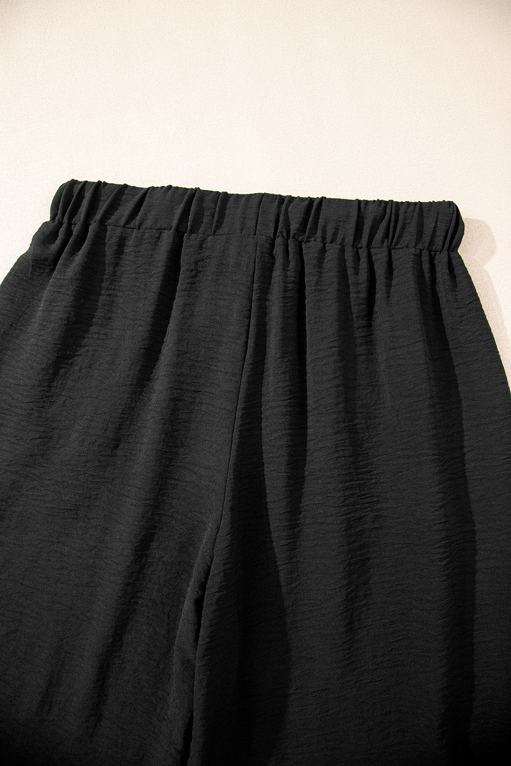 Black Buttoned Vest Drawstring Wide Leg Trousers Co-ord Set eAura