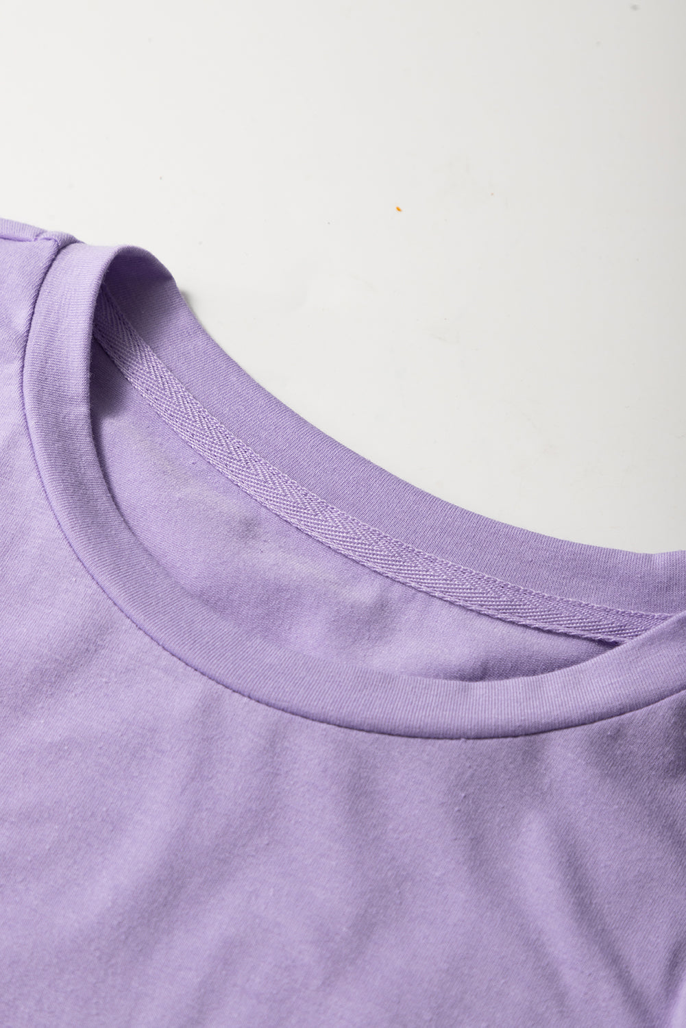 Wisteria Casual Plain Crew Neck Tee Dear-Lover Dropshipping