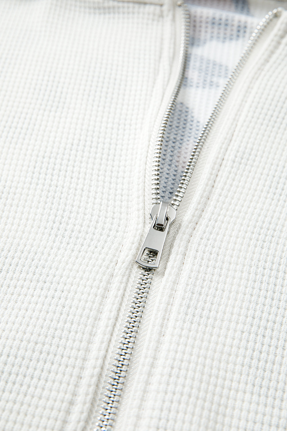 Oversized Leopard Contrast Mixed Texture Patchwork Zip-Up Drop Shoulder Hoodie - Tops/Sweatshirts & Hoodies