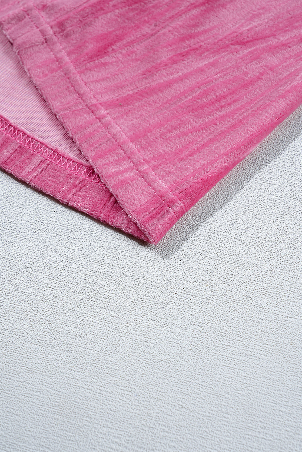 Strawberry Pink Flounce Sleeve Tiered Ruffled Velvet Mini Dress eAura