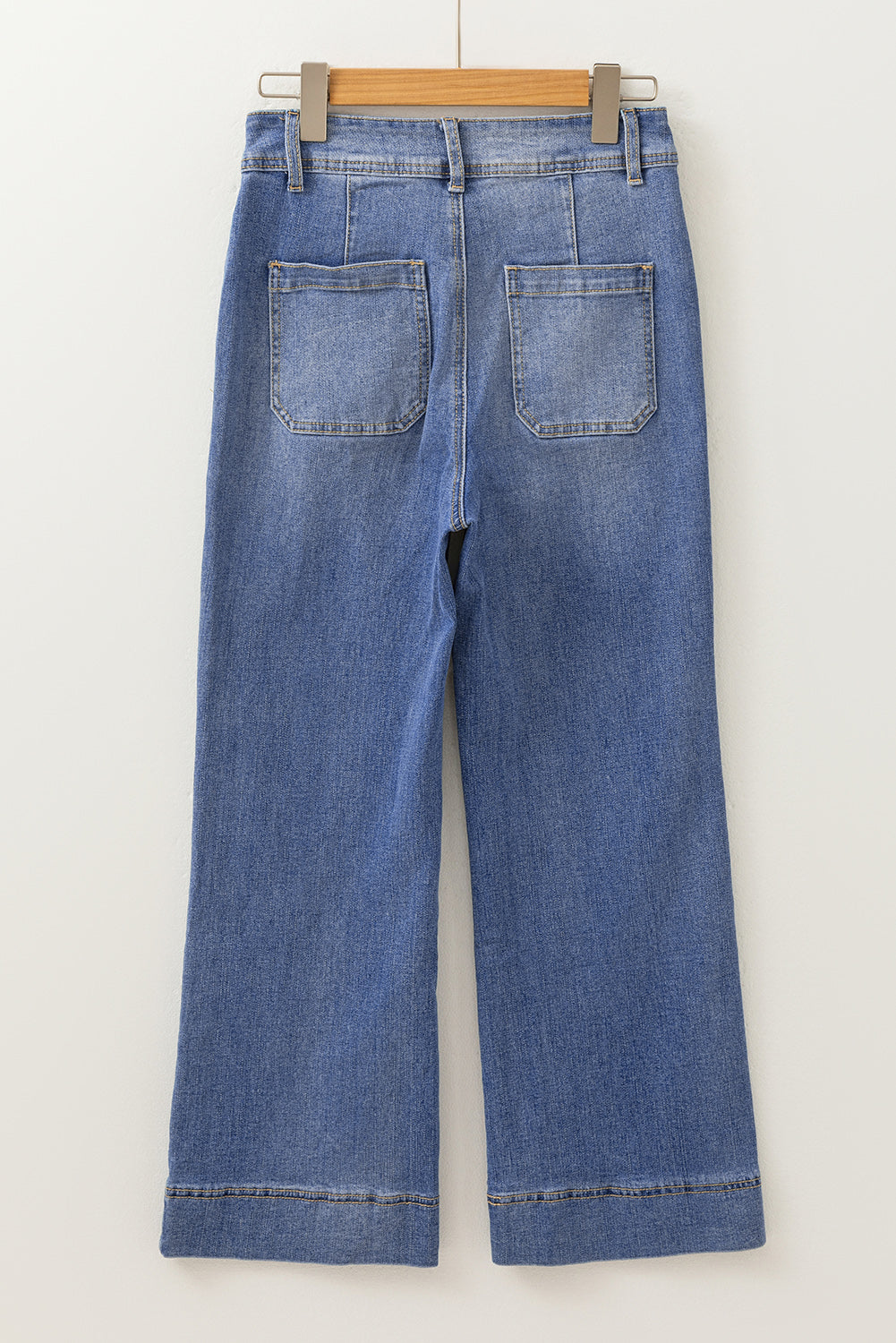 Ashleigh Blue Mineral Wash High Waist Bell Bottom Crop Jeans eAura