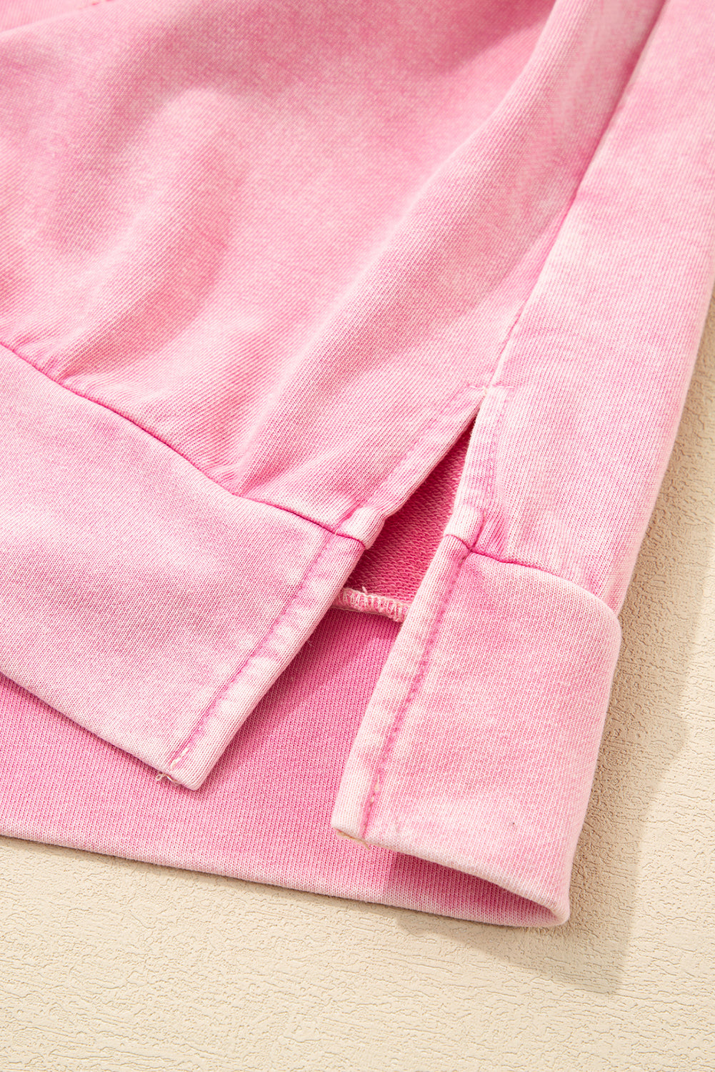 Mineral Wash Big Bow Patchwork Pullover Sweatshirt eAura