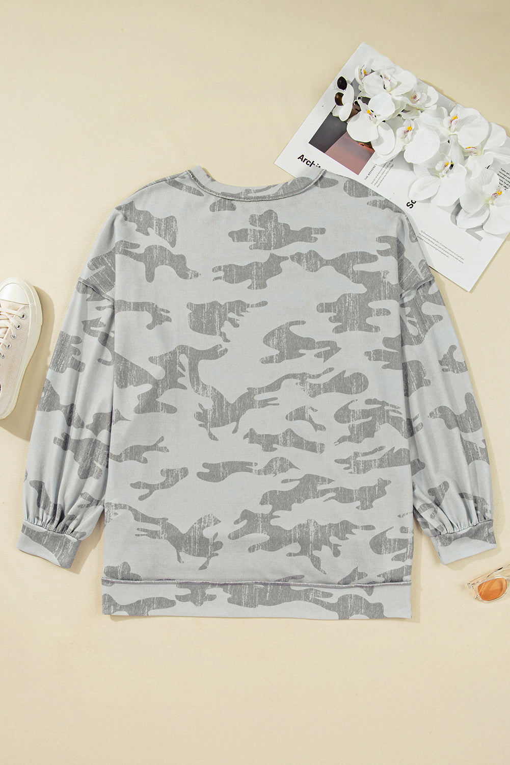Multicolour Camouflage Print Plus Size Sweatshirt Dear-Lover Dropshipping