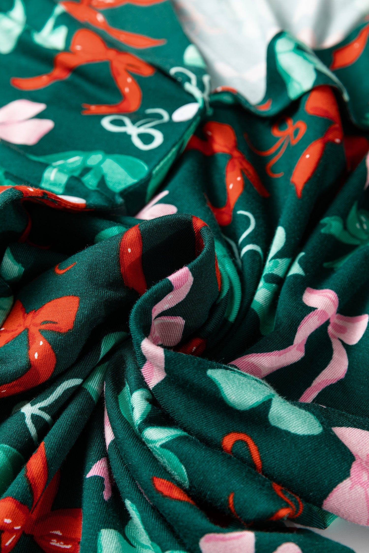 Festive Bow Print Pyjama Set - Loungewear & Sleepwear/Sleepwear