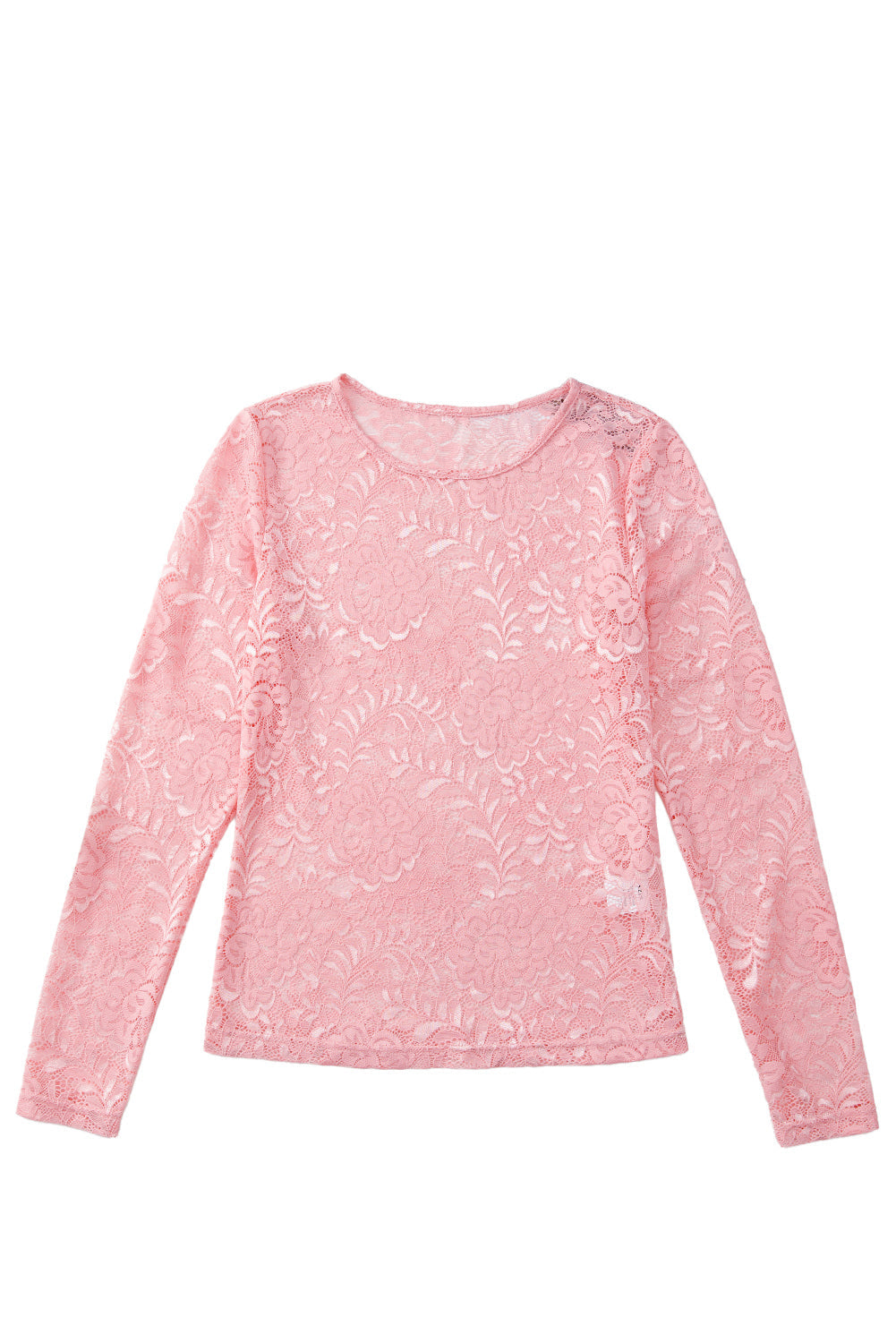 Blossom Floral Lace Sheer Long Sleeve Top eAura