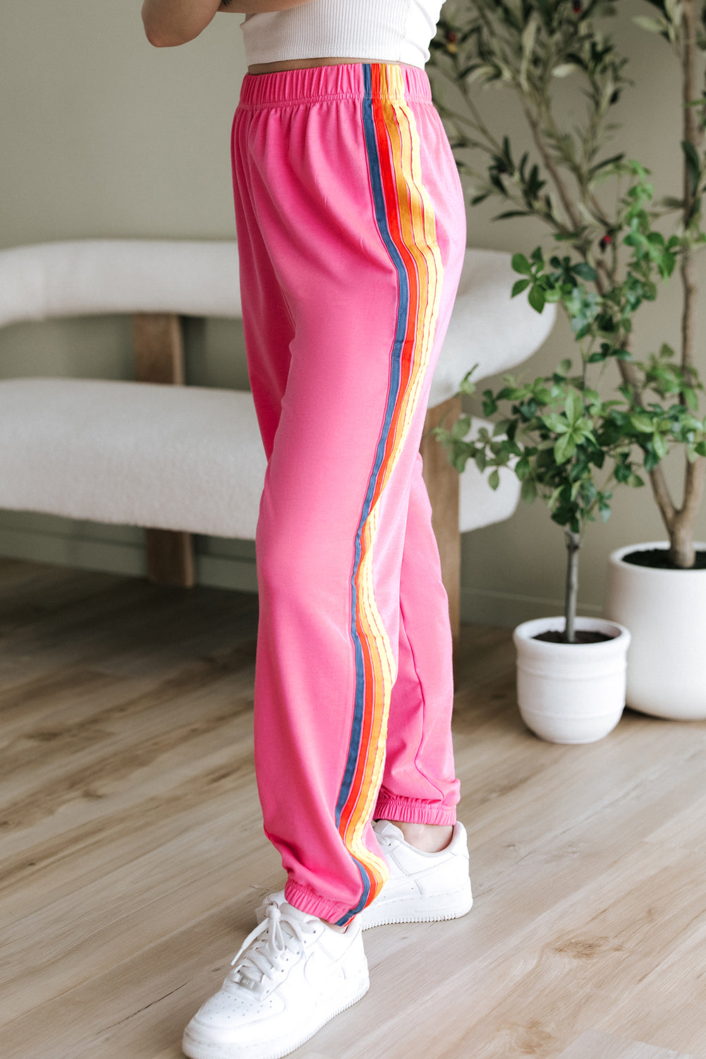 Pink Counting Rainbows High Waist SweatTrousers eAura