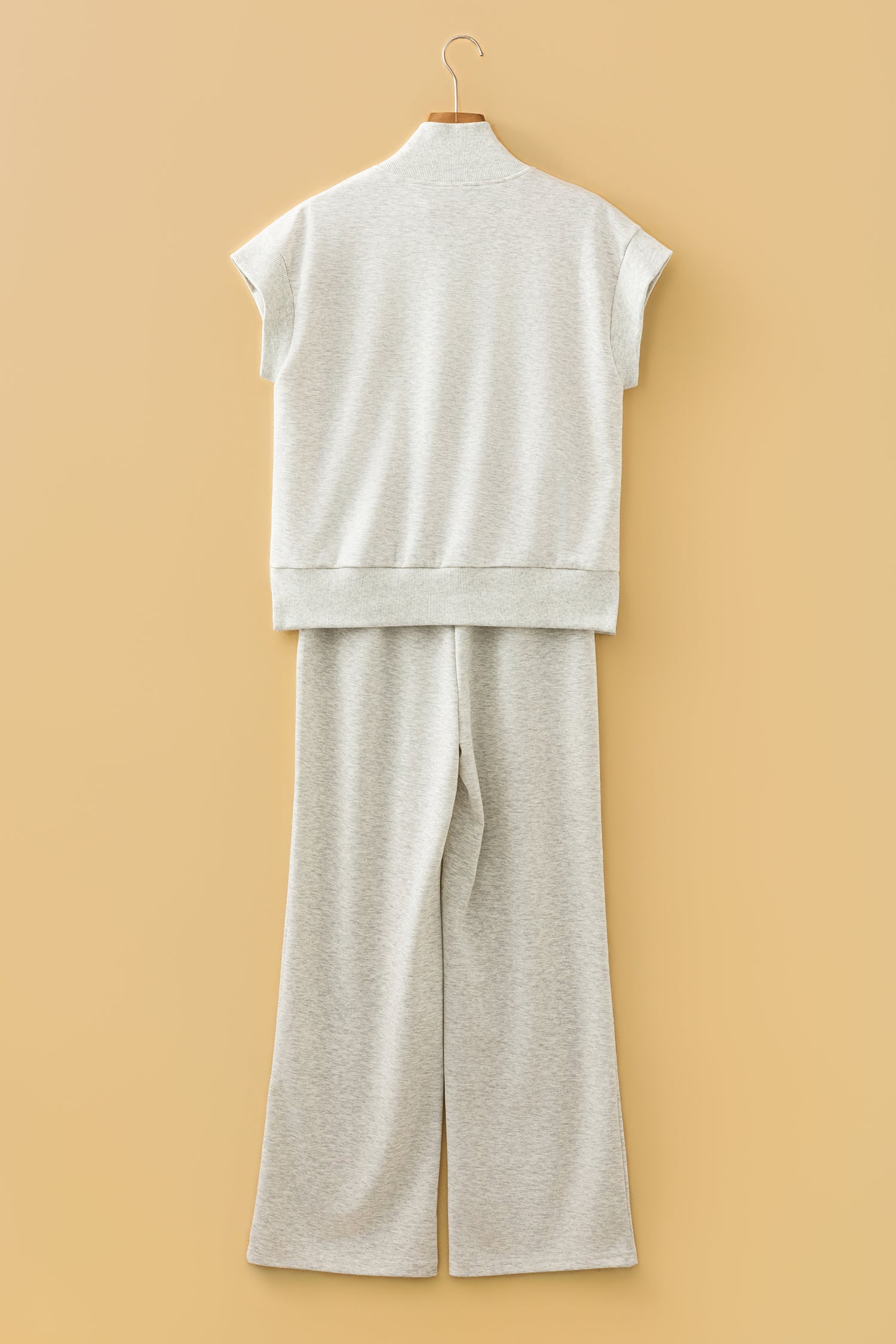 Half Zip Polo Tee Casual Trousers Co-ord Set