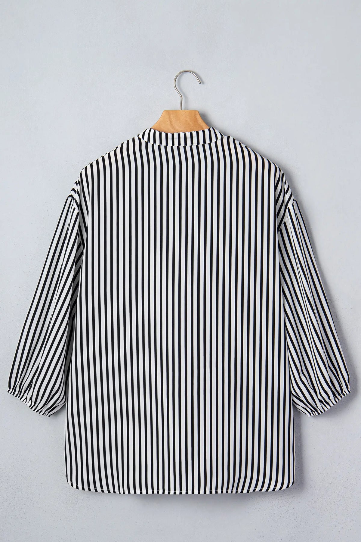 Black Striped Half Sleeve Button-Up Shirt – Black Stripe
