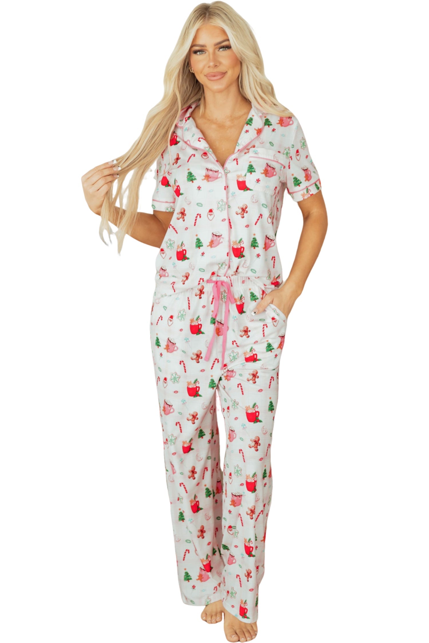 Pink Christmas Spirit Pyjama Set - eAura