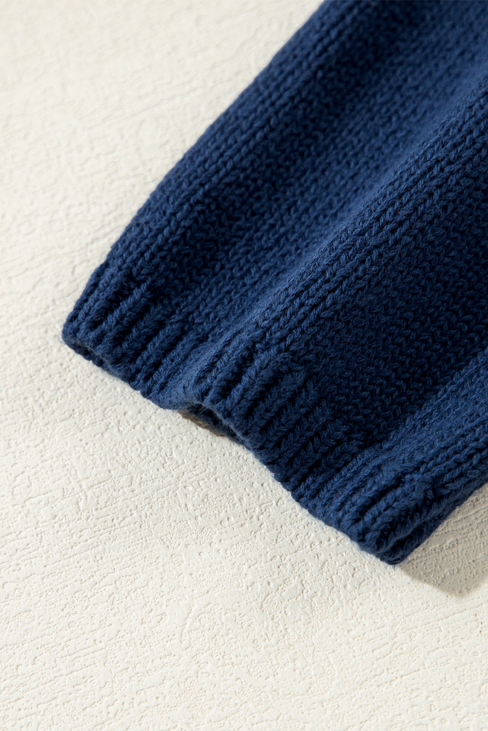 Sail Blue Star Pattern Drop Shoulder Knitted Sweater eAura
