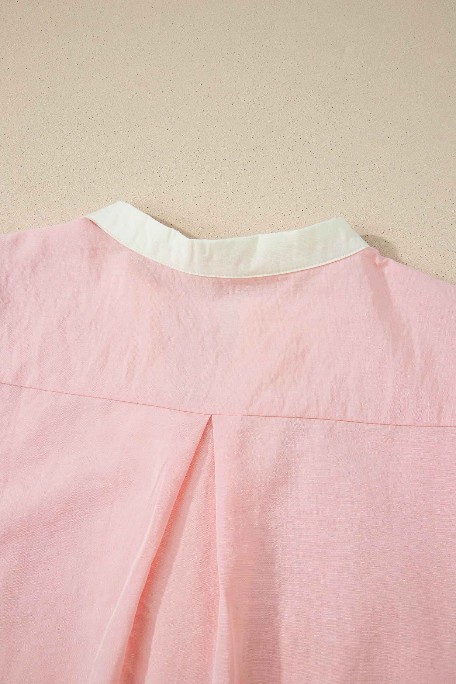 Scallop Colour Block Trim Puff Sleeve Mini Dress