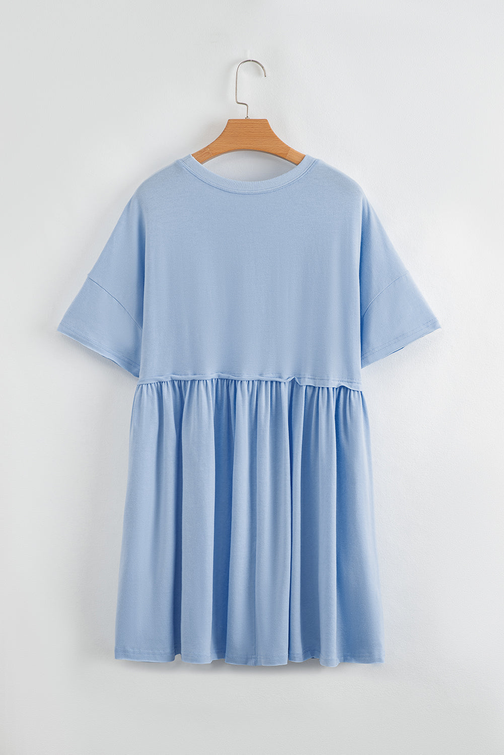 Pocketed Raw Edge Babydoll Dress eAura