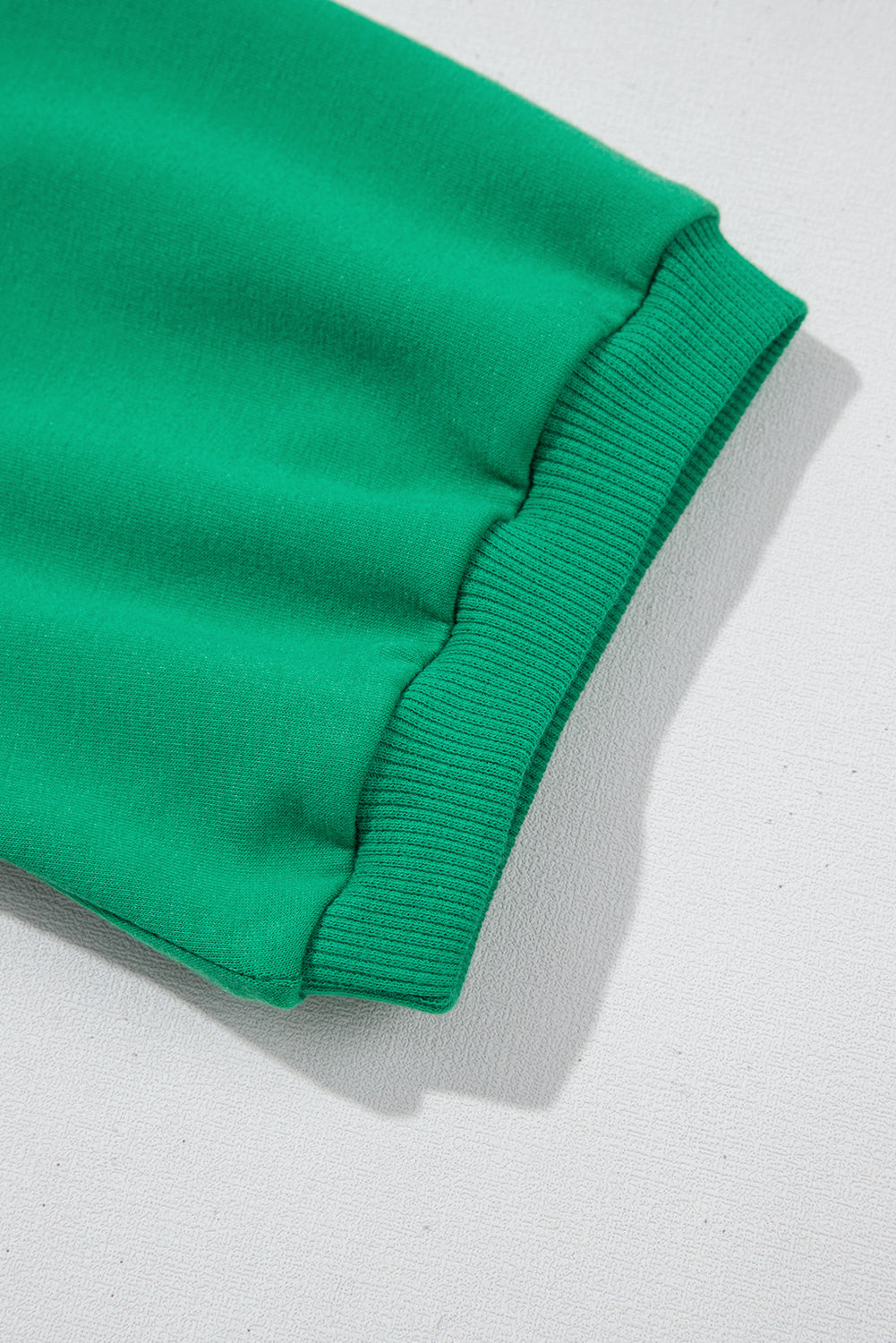Sea Green Half Zip Puff Sleeve Top and Ruffled Shorts Set eAura
