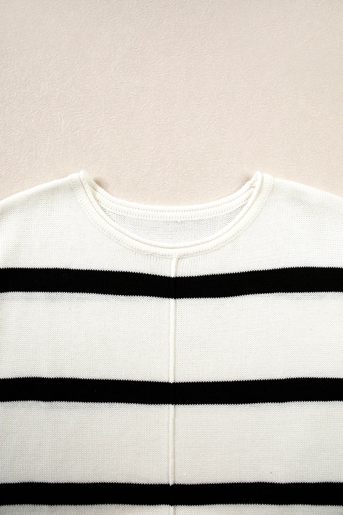 Knit Western Short Sleeve Sweater – Brown Stripe