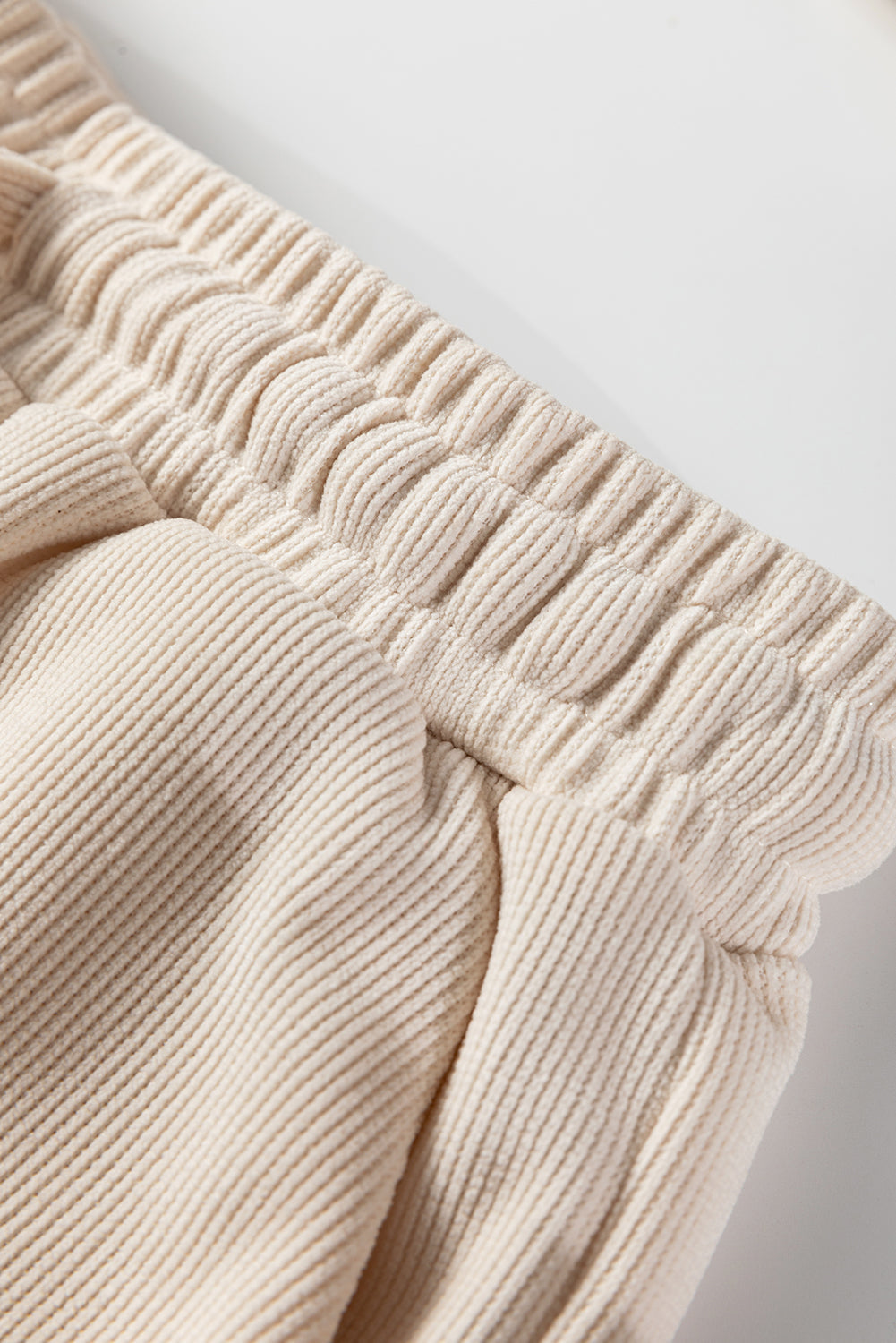 Textured Drop Shoulder Pullover Drawstring Shorts Co-ord Set - eAura