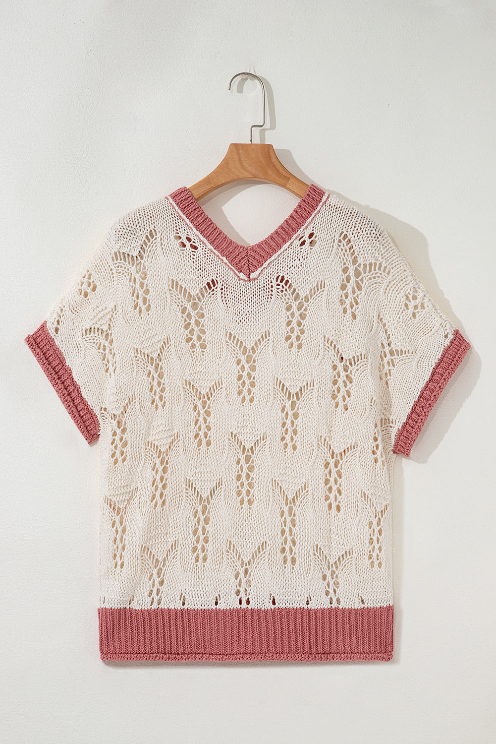 Embroidered Flowers Edge Hollowed Sweater eAura