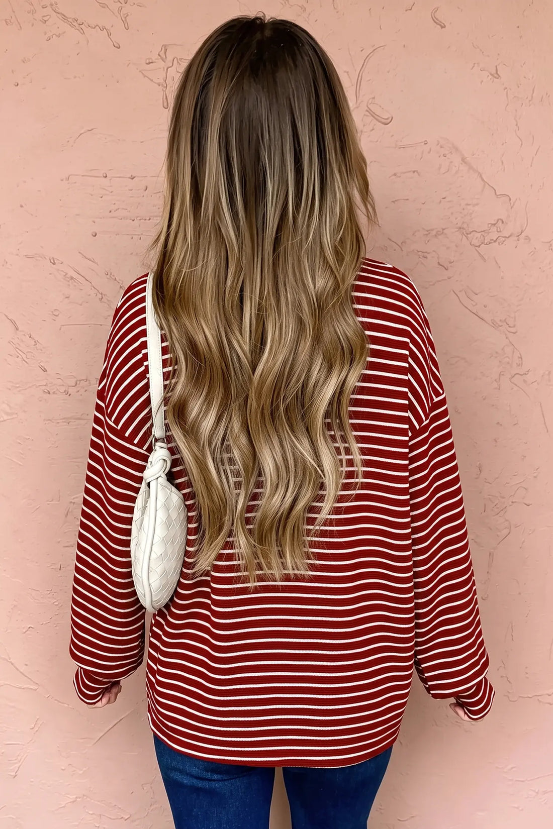 Long Sleeve Top — Drop Shoulder Knit