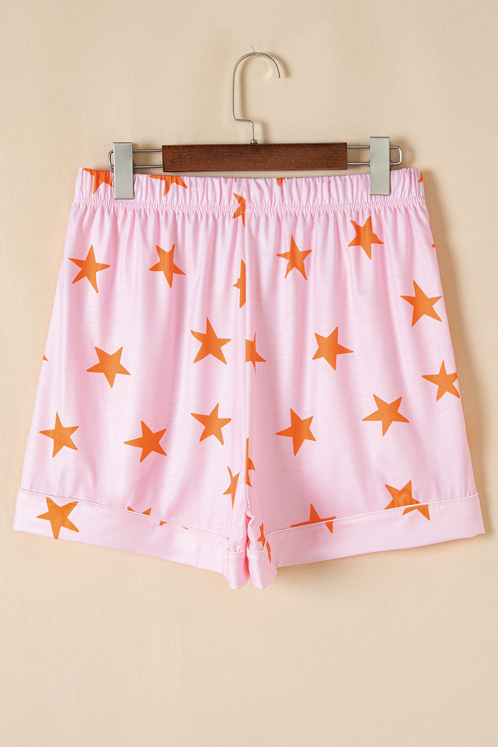 Pink Stars Short Sleeve Shirt and Shorts Bamboo Pyjama Set eAura