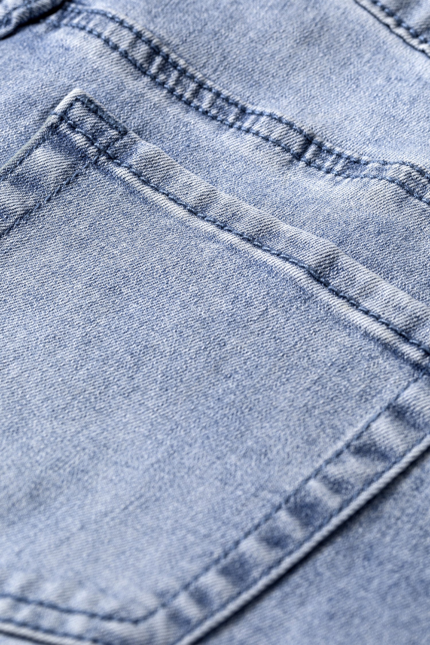 Turn-up Cuffs Loose Jeans – Beau Blue