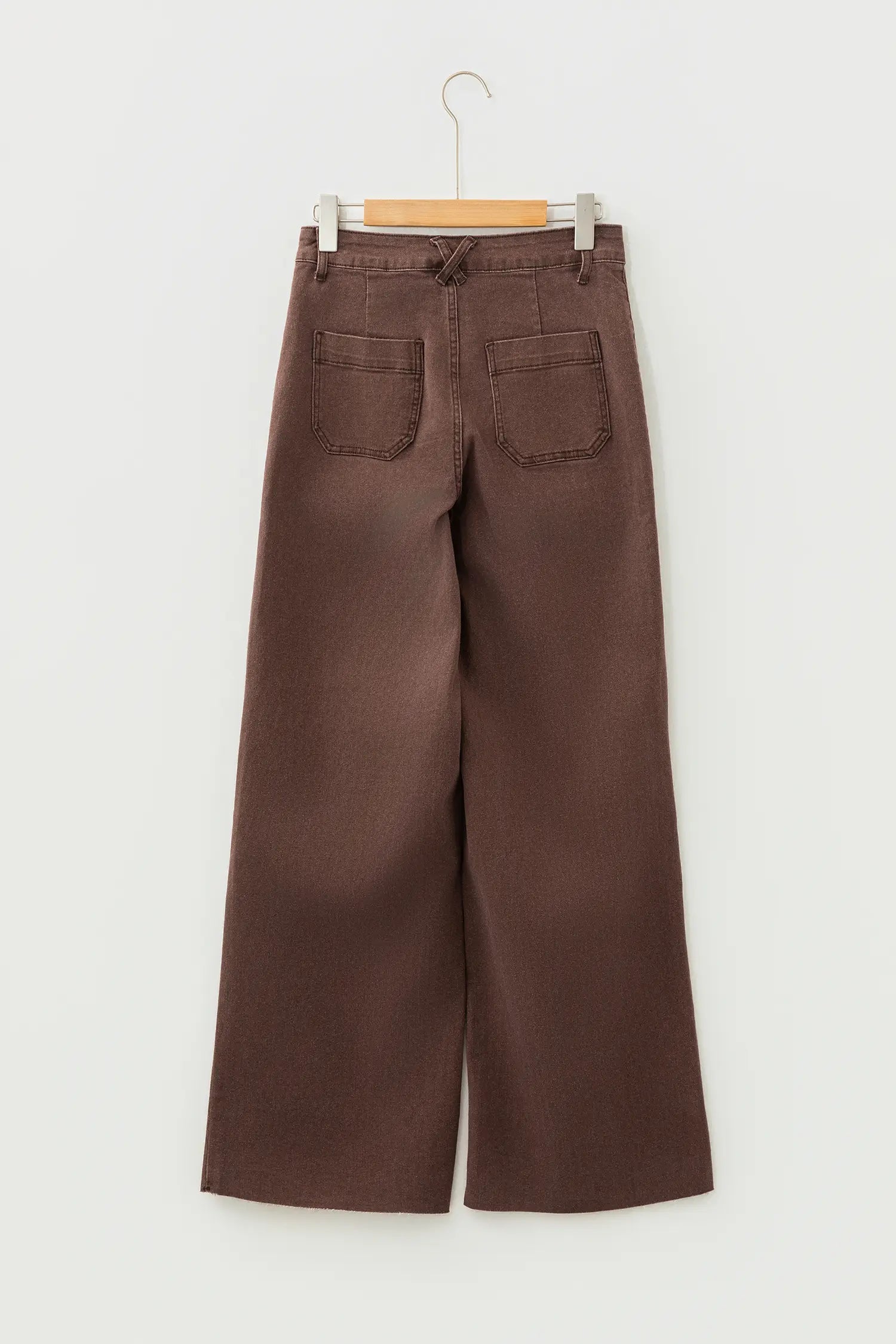 Dusk Blue Retro Washed Patch Pocket Stretchy Jeans