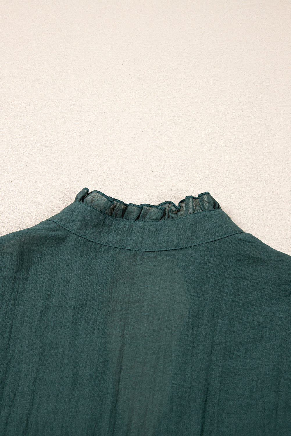 Skobeloff Frilled V Neck Ruffled Cap Sleeve Blouse eAura