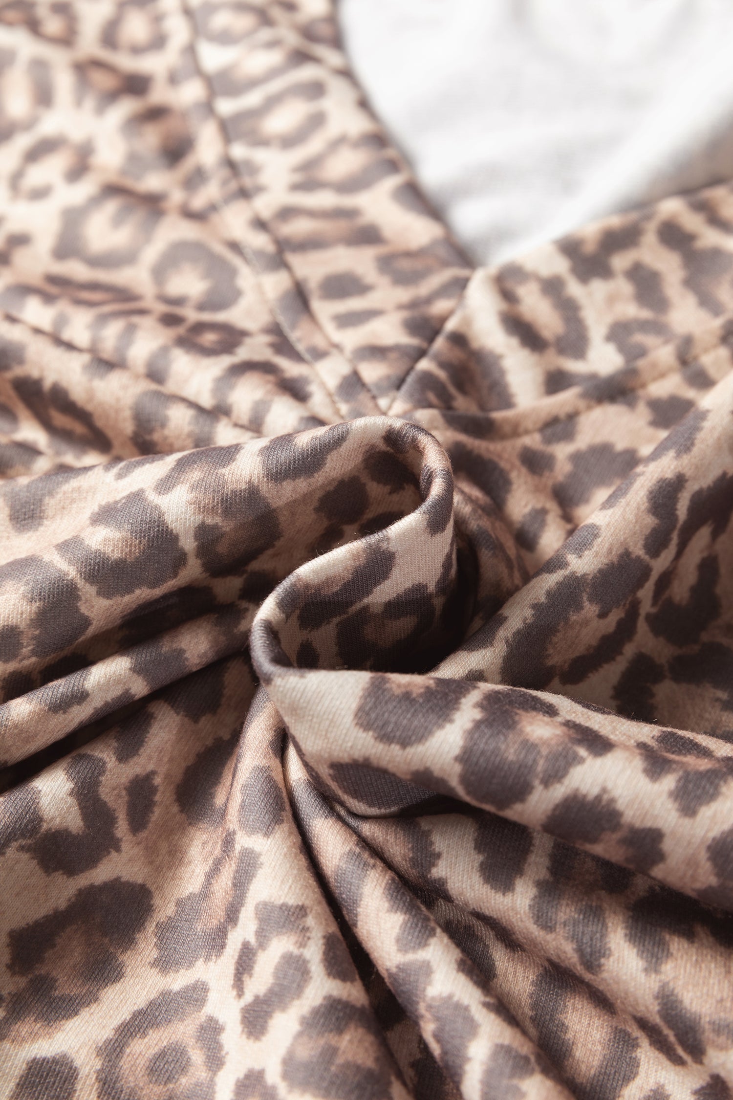 Leopard Print V-Neck Pullover Mini Skirt Co-ord Set - eAura