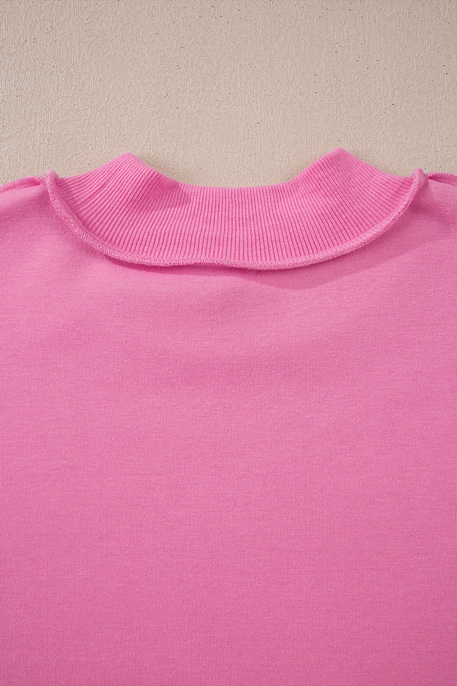 Carrot Oversize Drop Shoulder Reversible Mock Neck Sweatshirt – Orange