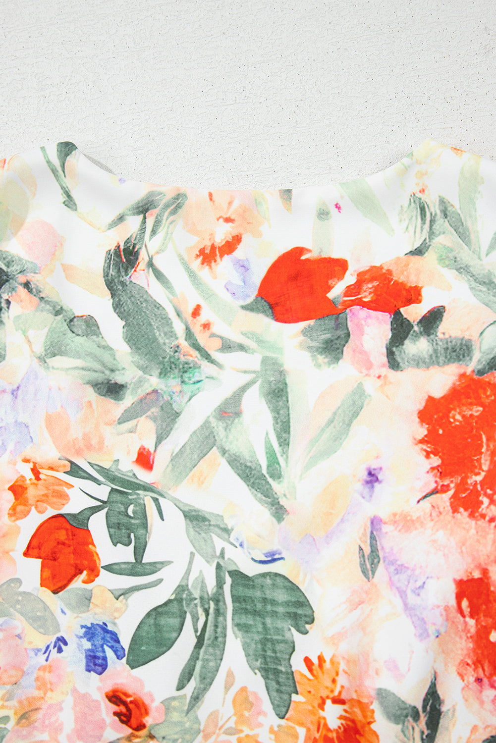 Pink Floral Double Ruffle Sleeve V Neck High Waist Mini Dress eAura