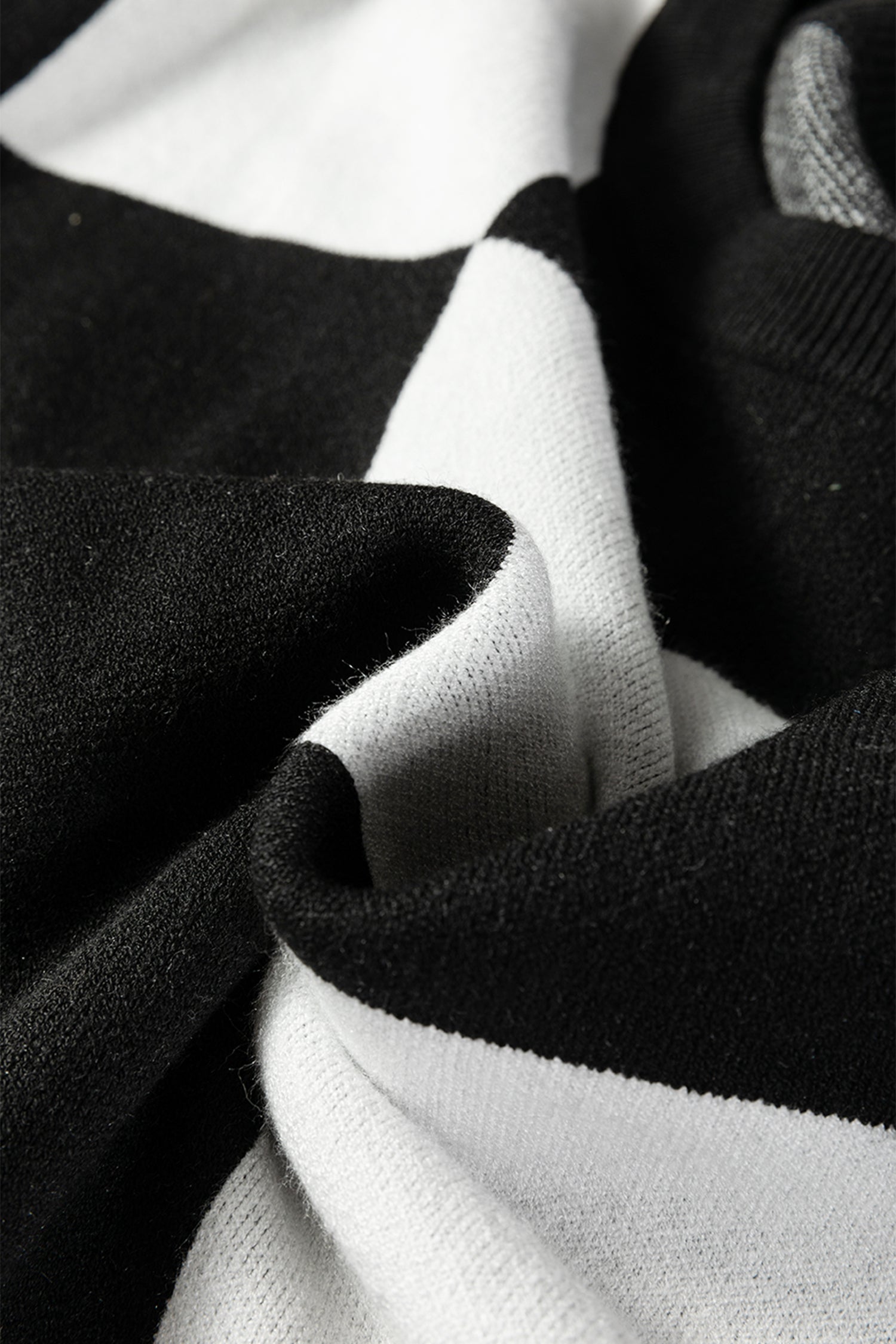 Checkered Pattern Loose Drop Shoulder Half Sleeve Sweater - Sweaters & Cardigans/Short