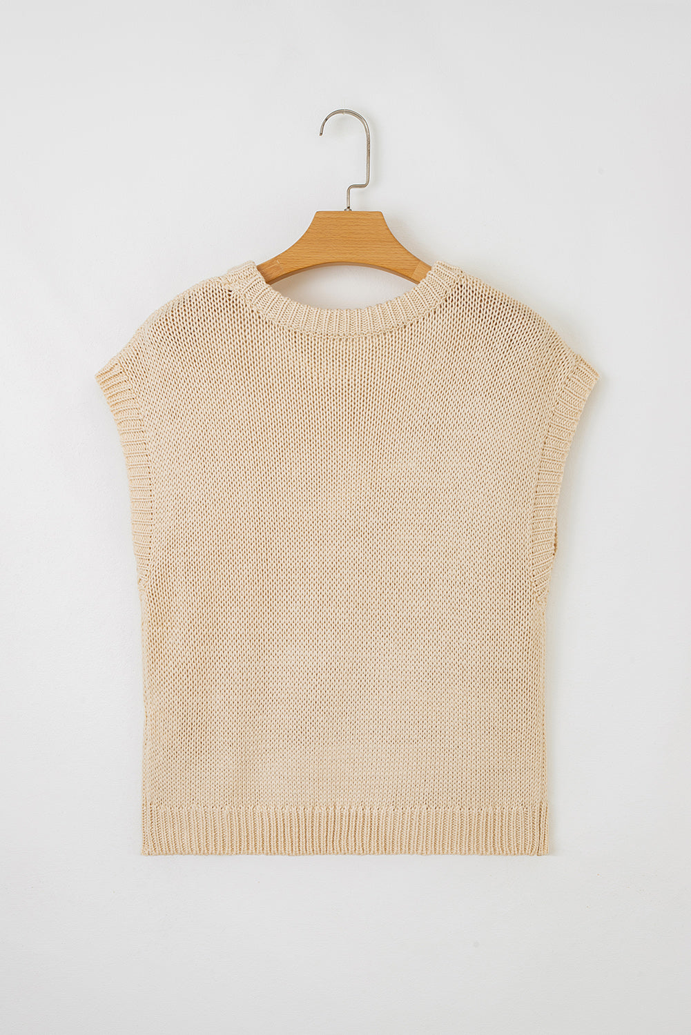 Bowknot Applique Cap Knit Sleeve Sweater - eAura