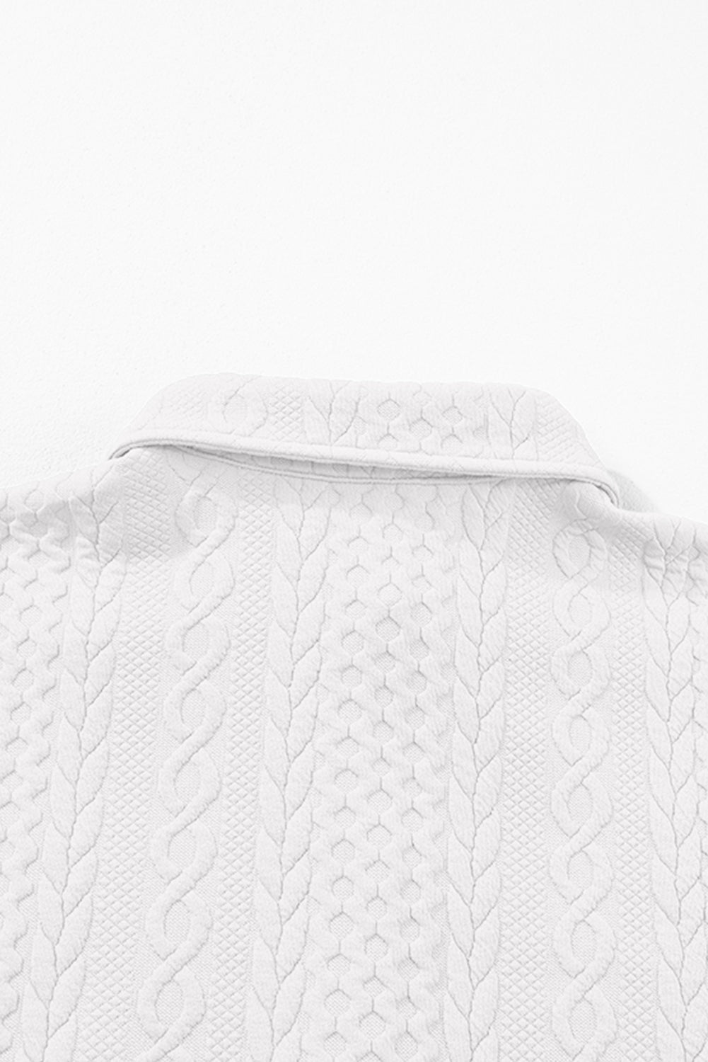 Textured Puff Sleeve Loose Shacket eAura