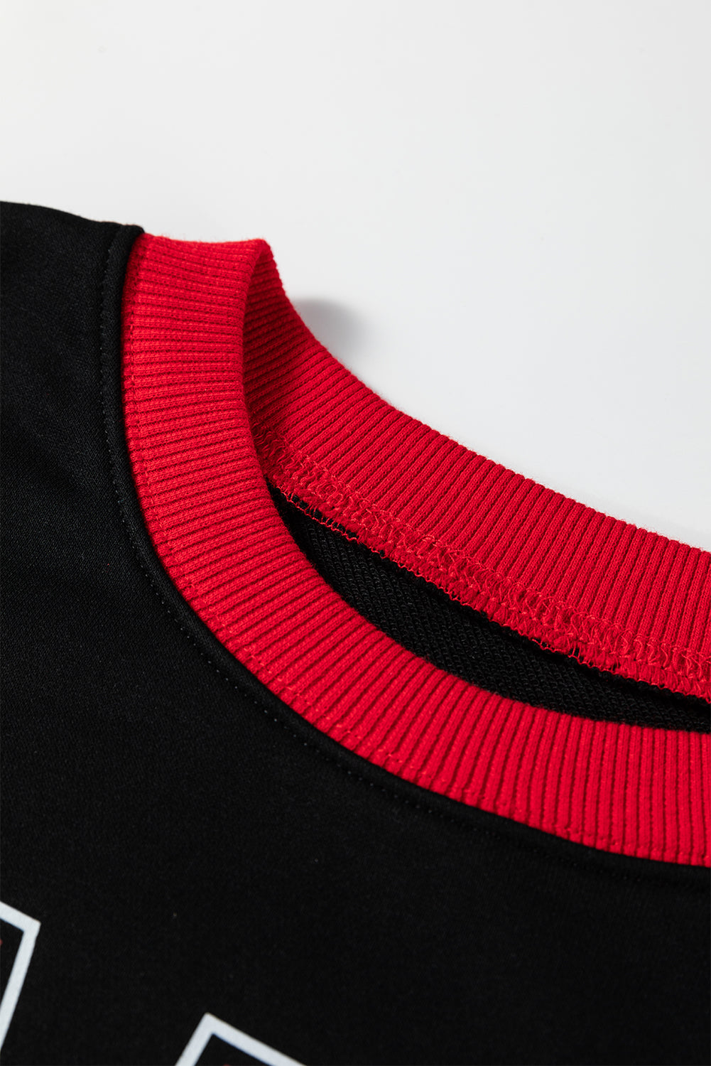 GAME DAY Letter Graphic Varsity Striped Baggy Sweatshirt - eAura