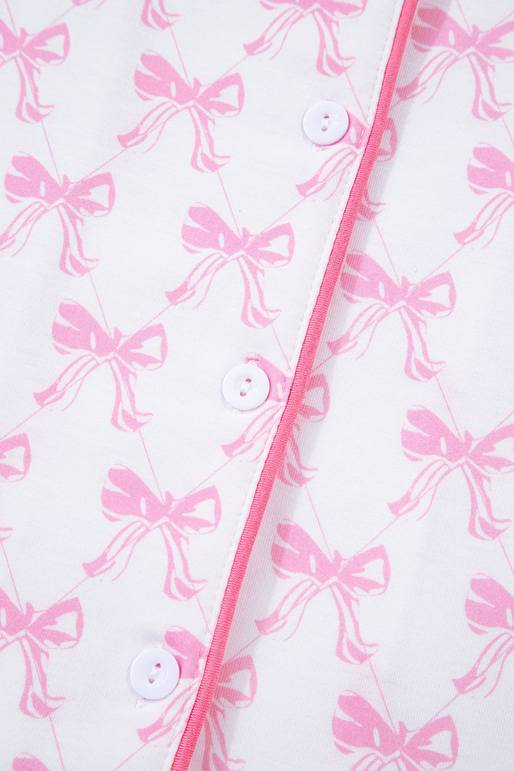 Bow Print Long Sleeve Soft Pyjama Set - eAura