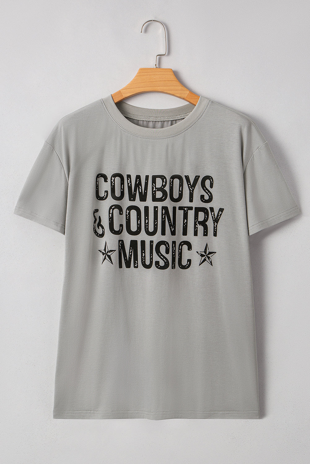 High Cowboys & Country Music Graphic Crew Neck T Shirt eAura