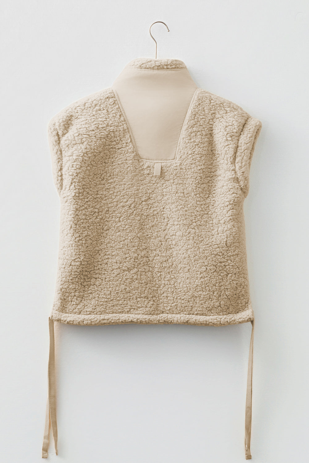 Faux Fur Snap Button Front Vest Vest with Pockets - eAura