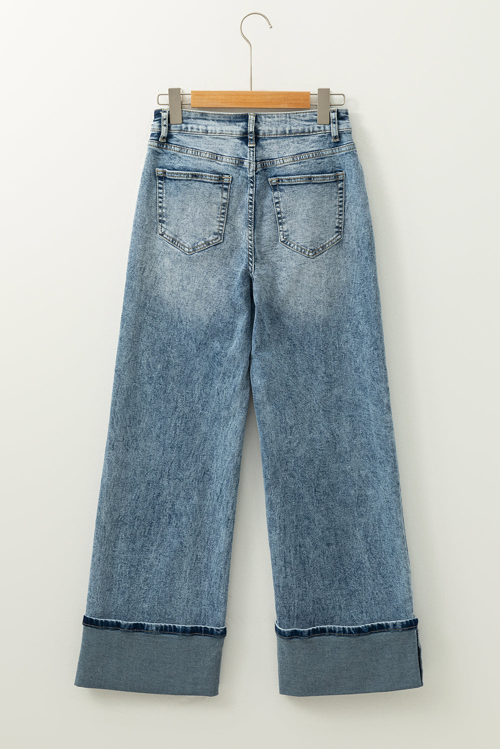 Myosotis High Rise Button Zip Fly Medium Wash Jeans eAura
